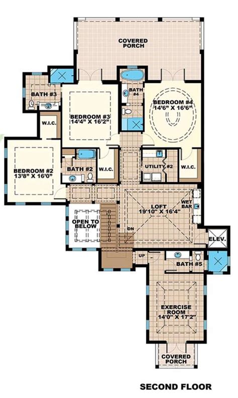 House Plan 1018 00212 Luxury Plan 5814 Square Feet 5 6 Bedrooms 5