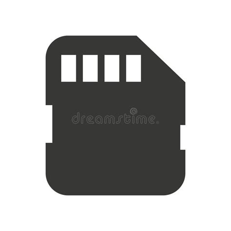 Micro Sd Memory Card Icon Isolated Stock Vector Illustration Of