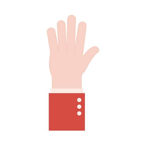 High Five Hand Sign Language Flat Style Icon Vector Design 4082604