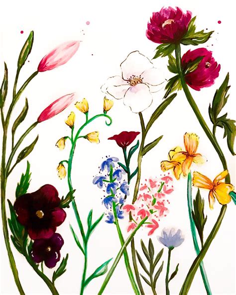 Wildflower Floral Botanical Print Of Original Watercolor Etsy Botanical Prints Floral