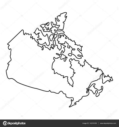Karte von Kanada Symbol, Umriss-Stil — Stockvektor © ylivdesign #142181202