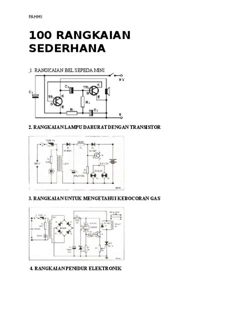 Doc Rangkaian Elektronika Sederhana Fahmi Sykes