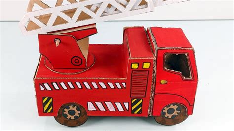 Color In Cardboard Diy Playhouse Fire Truck Toys And Games Toys
