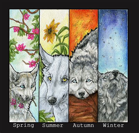 4 Season Wolves By Whitespiritwolf On Deviantart