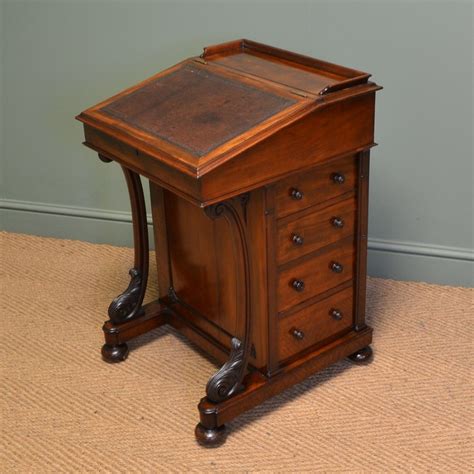 Fine Quality Victorian Mahogany Antique Davenport Writing Desk