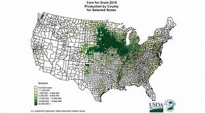 Corn Production By County In 2015 Taken From Usda Nass Download