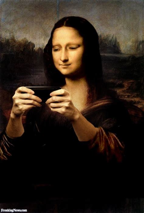 Mona Lisa Texting O Sorriso De Mona Lisa Mona Lisa Monalisa Moderna