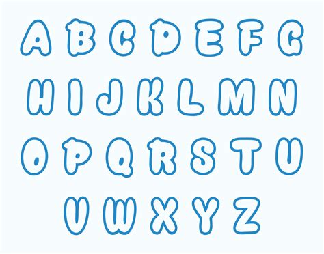 10 Best Large Printable Bubble Letters Pdf For Free At Printablee