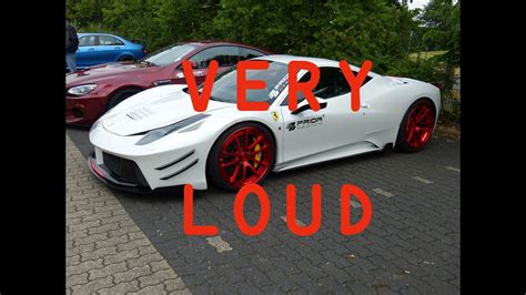 This video features a ferrari 458 speciale with fi exhaust system (fi = frequency intelligent), r3 wheels and marlboro livery wrap. Ferrari 458 (125dB) Exhaust Sound VERY LOUD Revs - YouTube