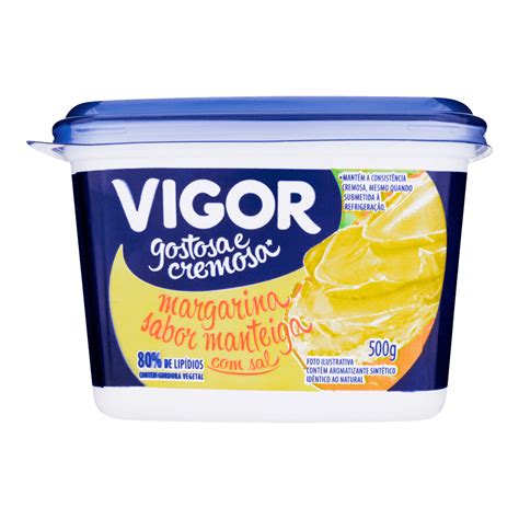 Margarina Sabor Manteiga Com Sal Vigor 500g