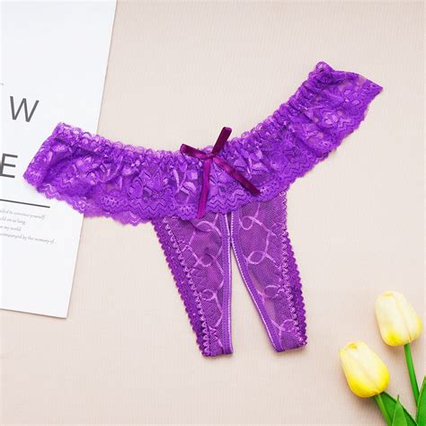G String Bowknot Lace Thongs