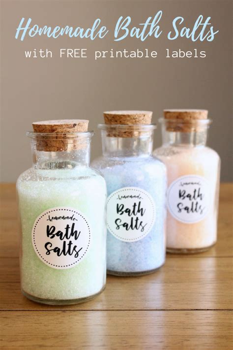 Diy Homemade Bath Salts With Free Printable Labels All Things Target