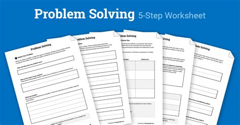 Problem Solving Packet (Worksheet) | Therapist Aid