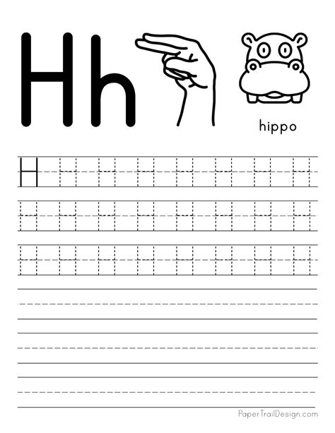 Letter H Tracing Worksheets Worksheets For Kindergarten