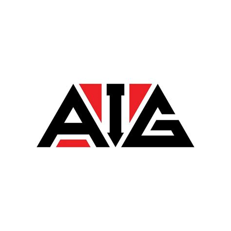 Aig Triangle Letter Logo Design With Triangle Shape Aig Triangle Logo