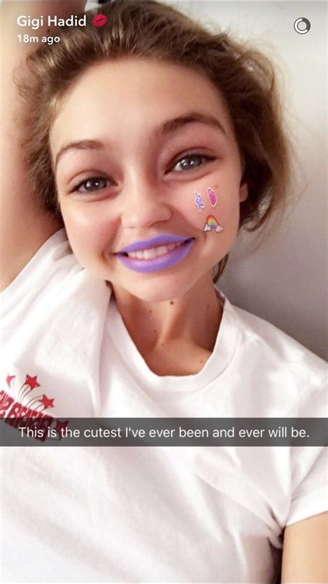 Gigi Hadid Just Took The Cutest Selfie Of Her Life Gigi Hadid Gigi