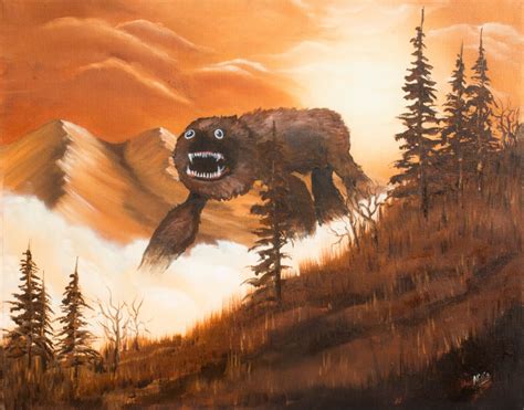 This Artist Sneaks Monsters Into Old Thrift Store Paintings