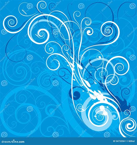 Blue Swirl Design Background Stock Vector Image 54733561
