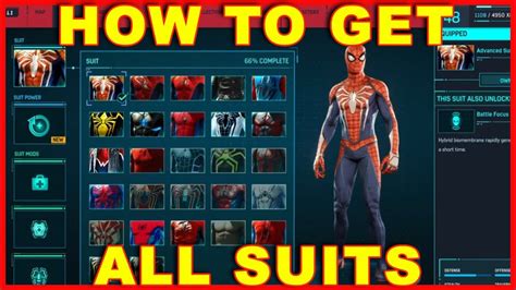 Spider Man Ps All Suits Costumes How To Get Them All Youtube
