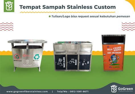 Jual Tempat Sampah Stainless Custom Tempat Produsen Tong Sampah