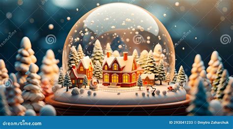 A Whimsical Snow Globe With A Tiny Enchanting Winter Scene Inside
