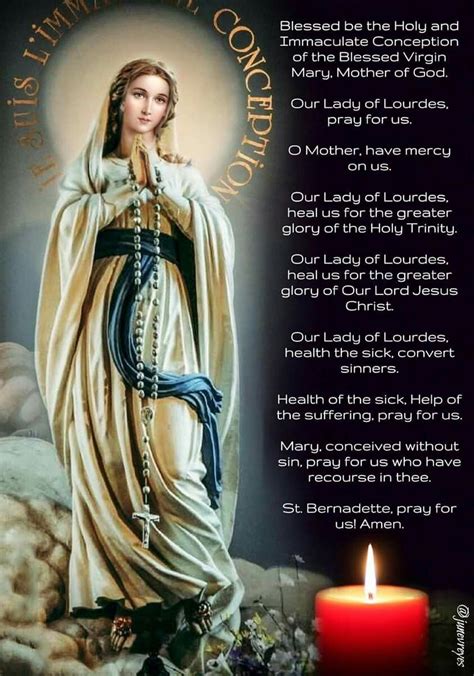 Oración A La Virgen De Lourdes Lady Of Lourdes Prayers To Mary