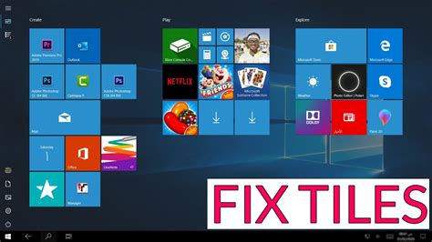 Restore Live Tiles Windows 10 Fabmasa