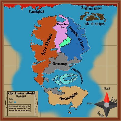 Map Of Known World By Manlyman95 On Deviantart