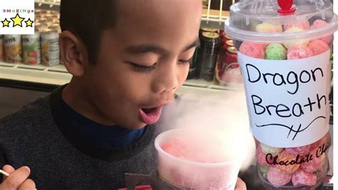 Kid Taste Dragon Breath Dessert Ice Cream Made Of Liquid Nitrogen Youtube