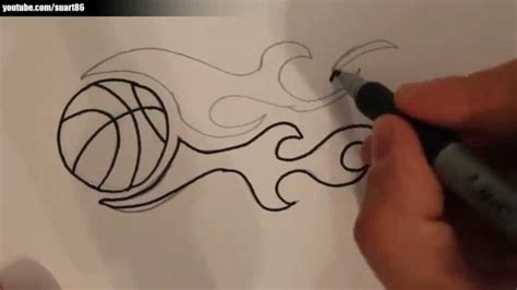 You can learn how to drawing a basket ball and basket ball player. How to draw a basketball on fire - YouTube