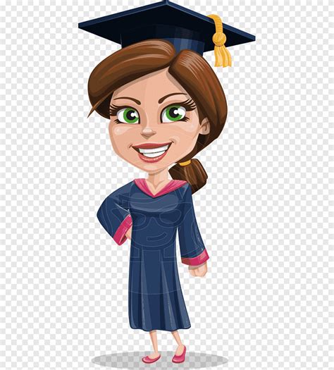 Free Download Woman Wearing Academic Regalia Cartoon Graduation