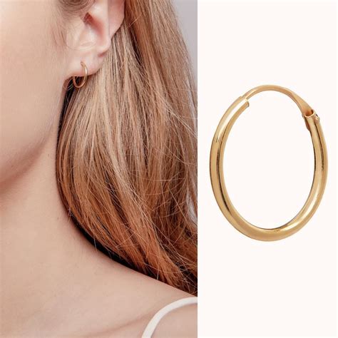 Small Gold Hoop Earrings 9ct Gold Gold Hoops Small Hoops Etsy
