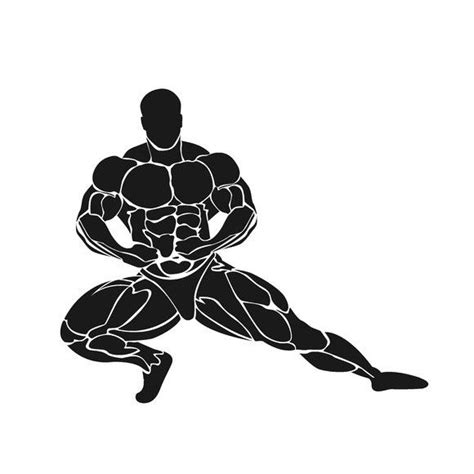 Bodybuilding Icon Muscles Vector Sport Icons 200 Bodybuilding