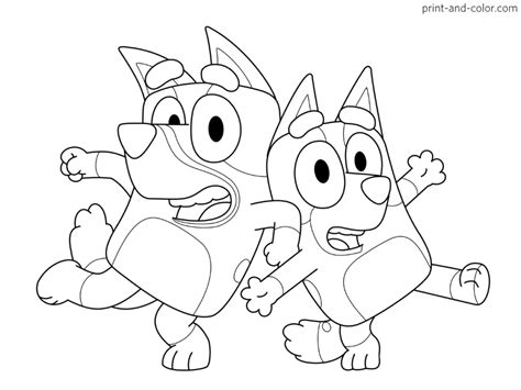 Bluey Coloring Pages Print And Retro Art Prints Coloring