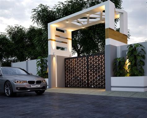 Gate Entry By Egmdesigns House Gate Design Entrance Design Entrance