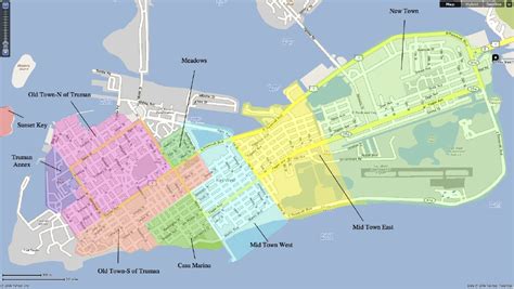 Key West Neighborhoods And Map