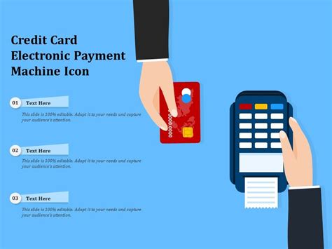 Credit card sale transaction, swiping card through terminal machine. Credit Card Electronic Payment Machine Icon | Presentation Graphics | Presentation PowerPoint ...