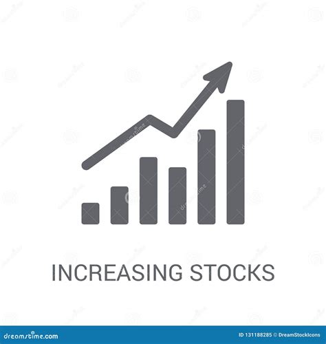 Increasing Stocks Icon On White Background Simple Element Illustration