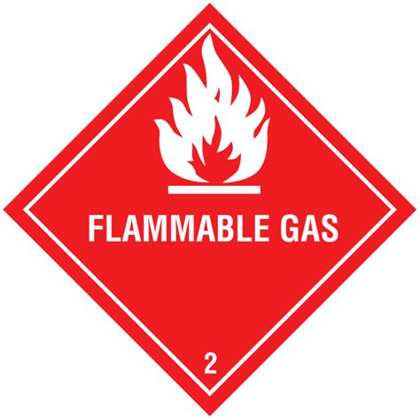 Class 2 1 Flammable Gas Placard Amnis Group Pty Ltd