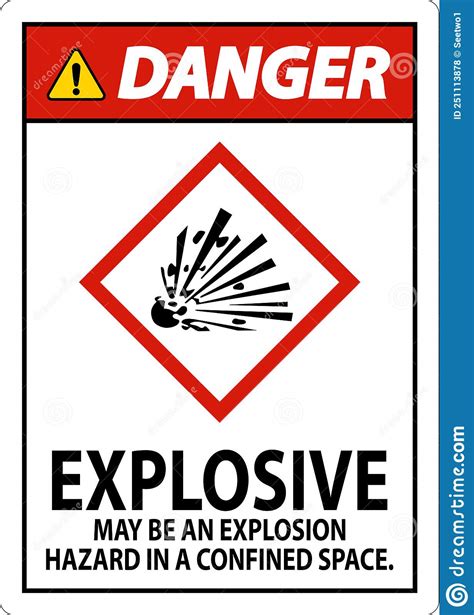 Signal Ghs Explosif Danger Sur Fond Blanc Illustration De Vecteur