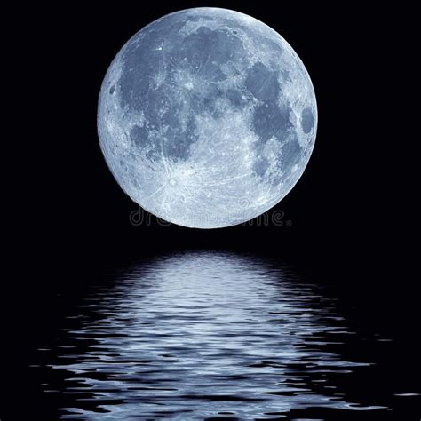 Full Moon Over Water Full Blue Moon Over Cold Night Water Ad