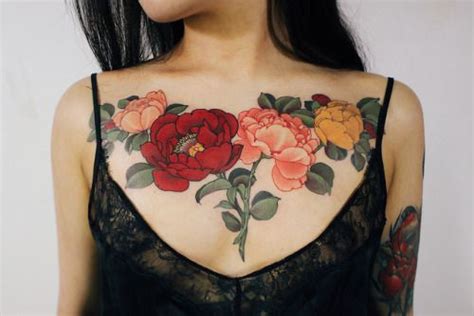 300 Beautiful Chest Tattoos For Women 2021 Girly Designs And Piece