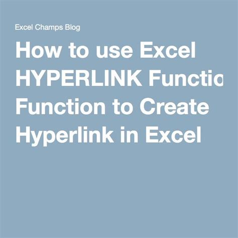 How To Use Excel Hyperlink Function To Create Hyperlink In Excel