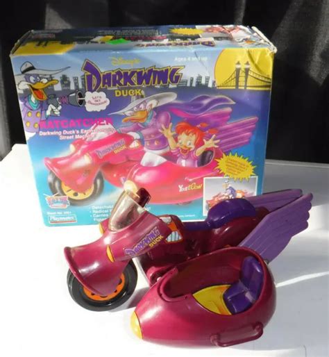 Vintage 1991 Darkwing Duck Ratcatcher Motorcycle Wsidecar Disney
