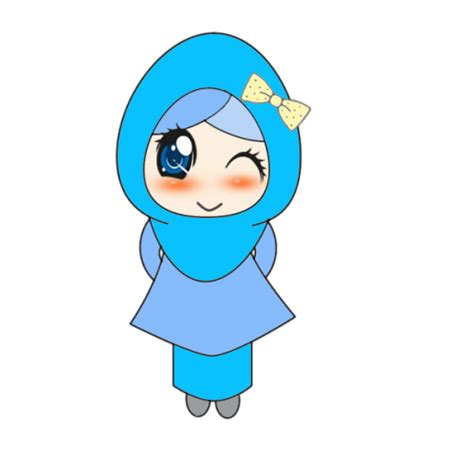Cute Muslimah Doodle Girl Winks At You Yuliaaargh™