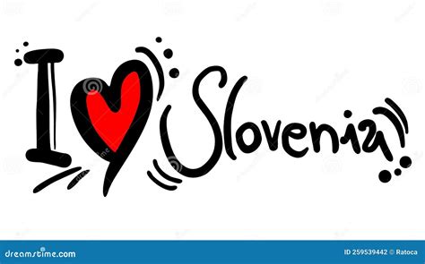 Love Slovenia Stock Vector Illustration Of Like City 259539442