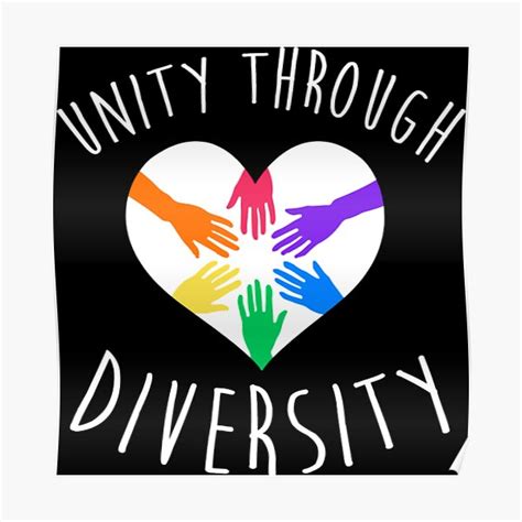Unity Through Diversity Differences Celebrate T Poster By