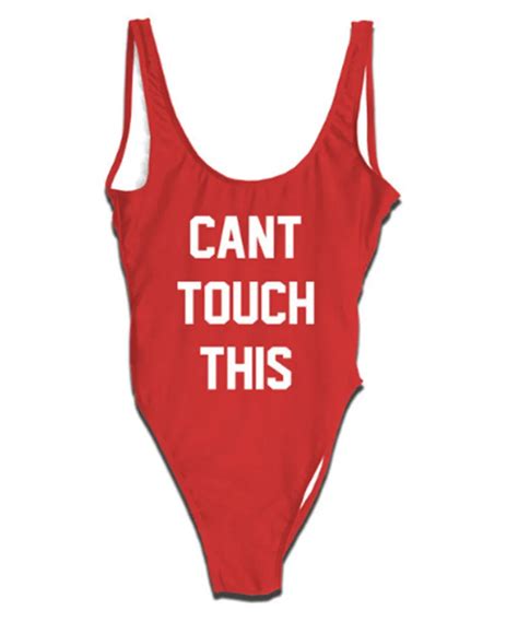 Buy Cant Touch This 2018 Sexy One Piece Swimsuit Women Swimwear Print Bodysuit