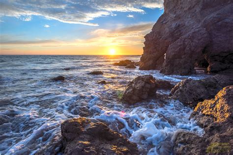 Best Malibu Sunset Landscape Seascape Ocean California Sea Cave Sunset