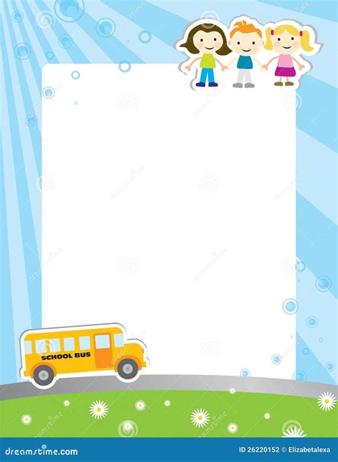 Template Background For School Poster Stock Vector Illustration Of
